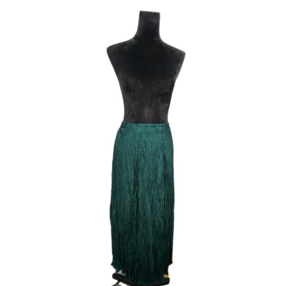 The Limited Emerald Green Silk Maxi Skirt - Picture 2 of 7